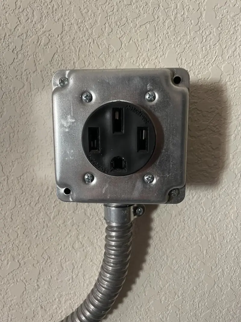 NEMA 14-50 outlet installed for Electrical Panel Upgrade in Waveland